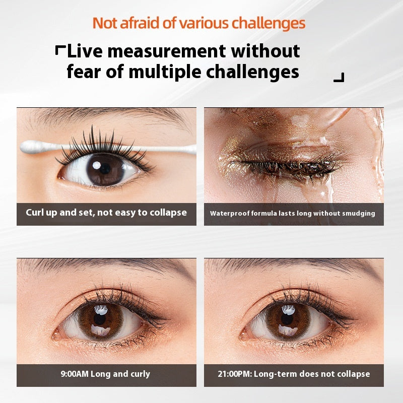 Waterproof Curling Mascara Set - Natural Black & Gentle Brown, 4G Each