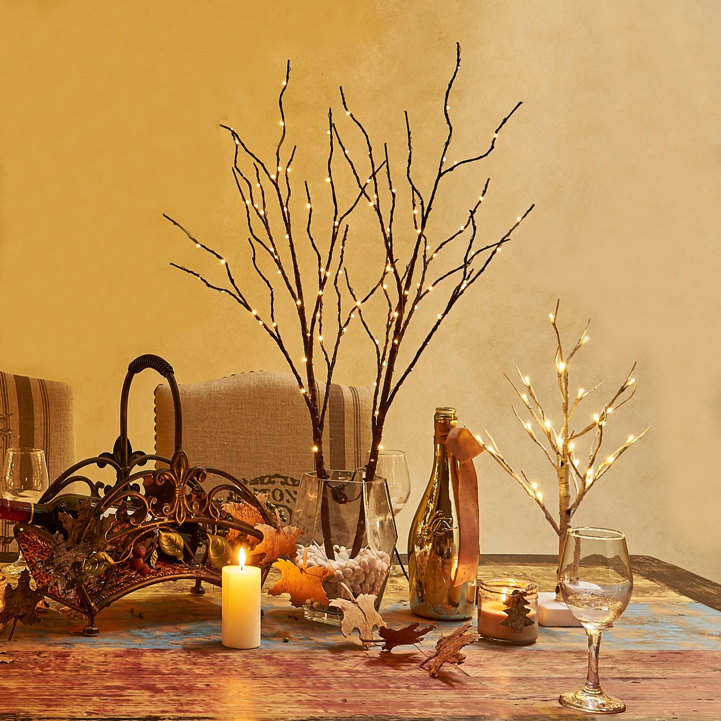 Willow Branch Lights with 100 LED Beads - Decorative Ambient Lighting