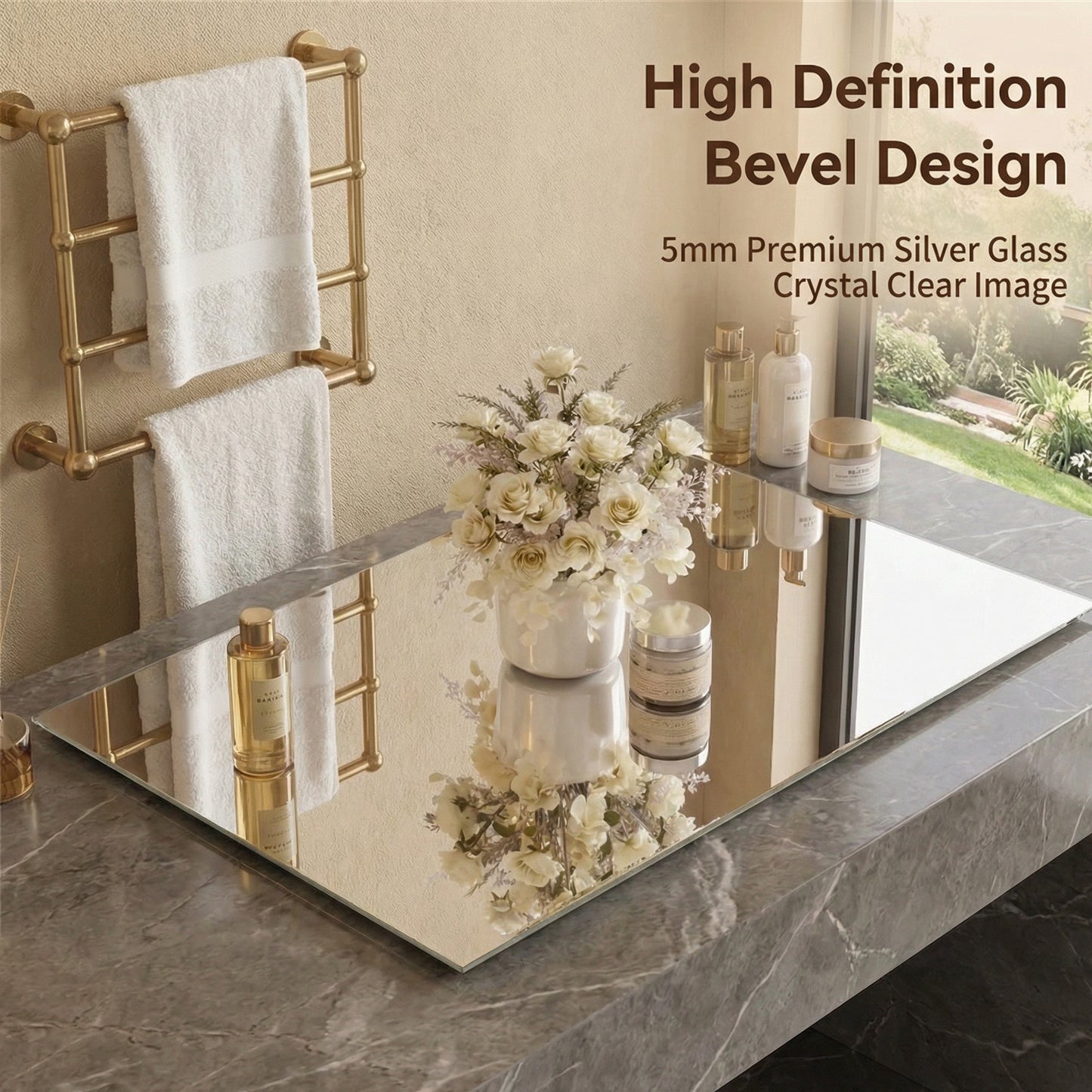 65" x 24" Oval Full-Length Wall Mirror - Copper-Free Glass