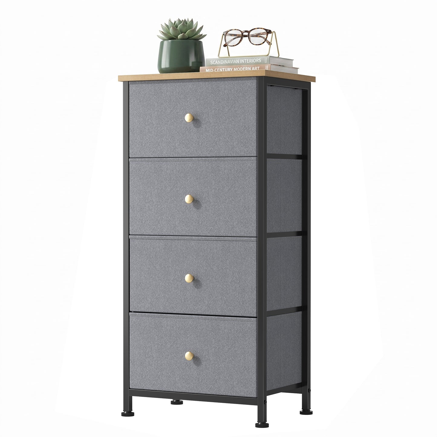 4-Drawer Storage Cabinet for Bedrooms & Living Rooms