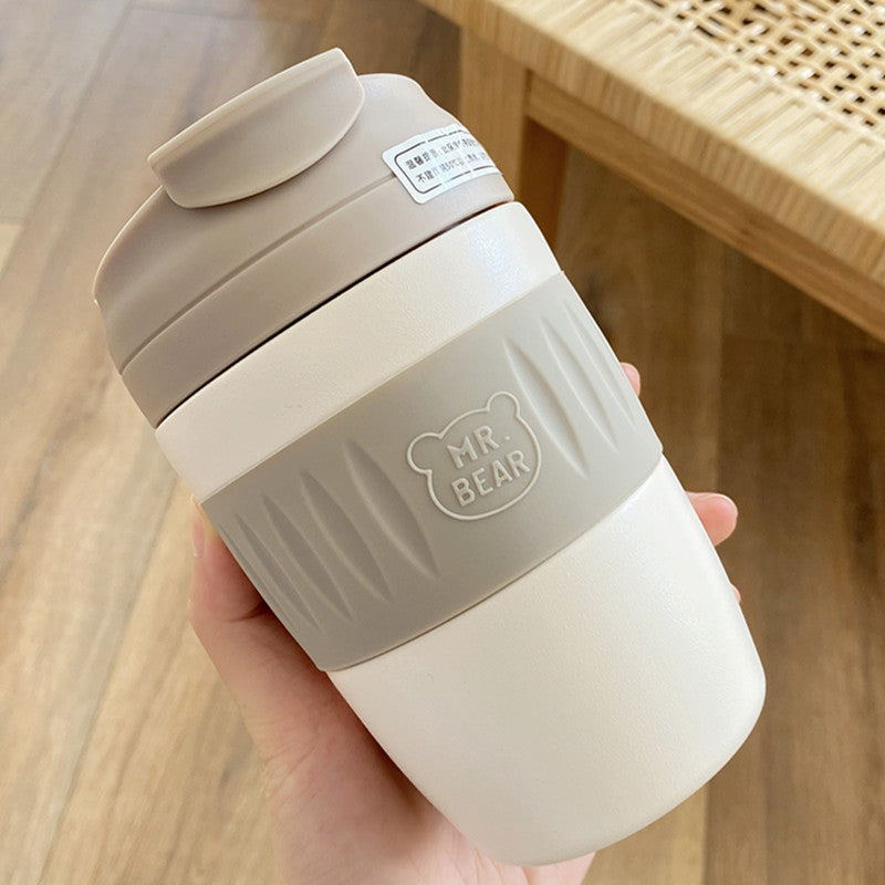 High-Value Stainless Steel Vacuum Flask with Straw - 370ml Portable Insulated Bottle