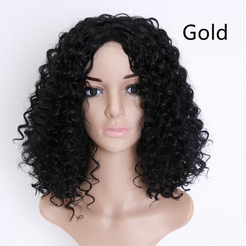 Women’s Short Curly Synthetic Wig with Afro Style - Multiple Colors