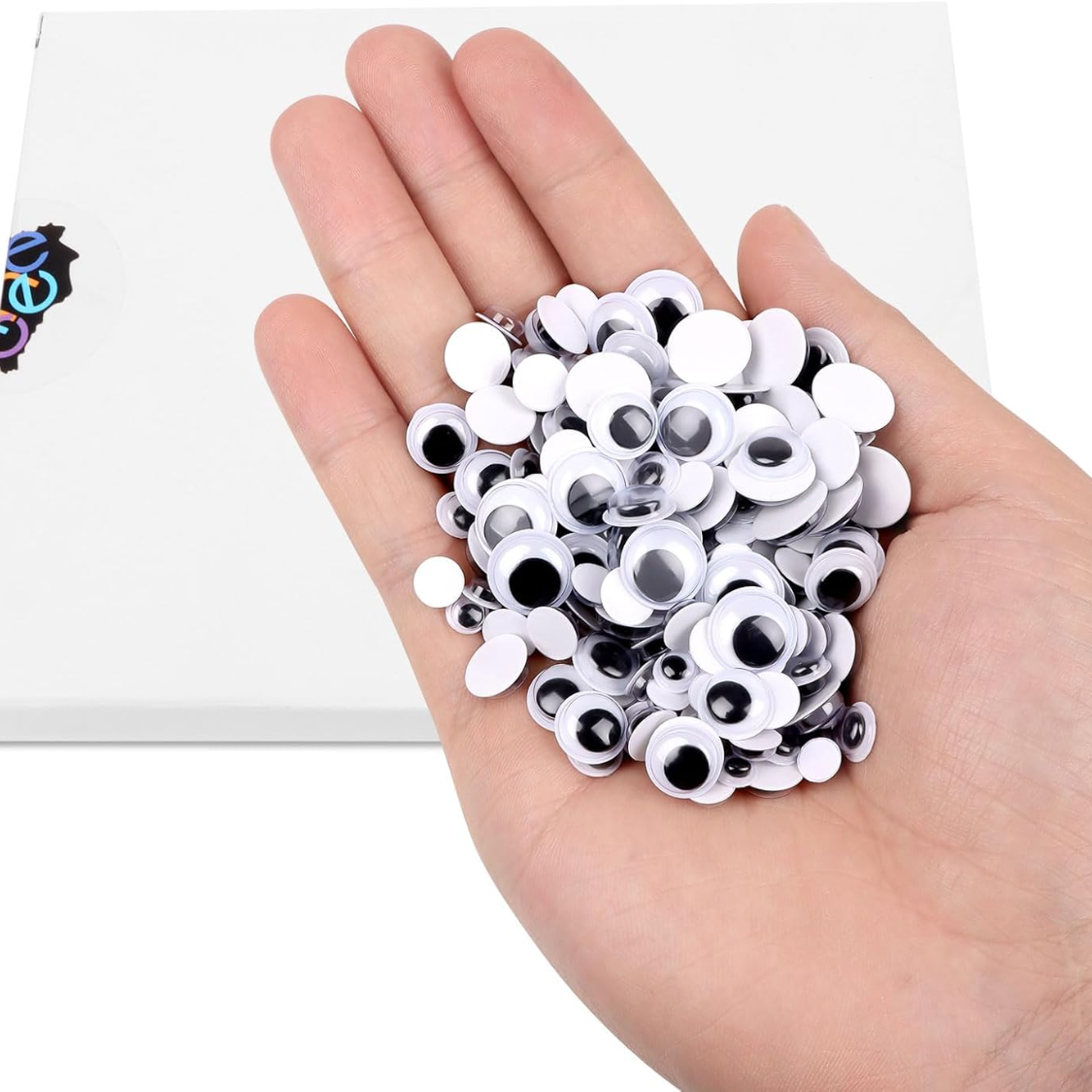 500 Self-Adhesive Black Wiggle Googly Eyes - Craft Supplies