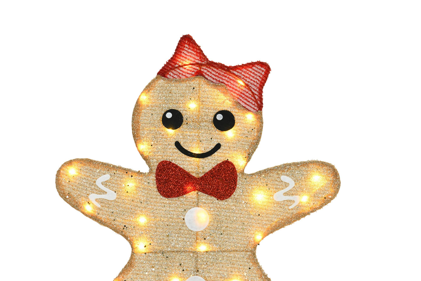Gingerbread Man Decorative Lights - Warm White LED - 40 & 42 Inch