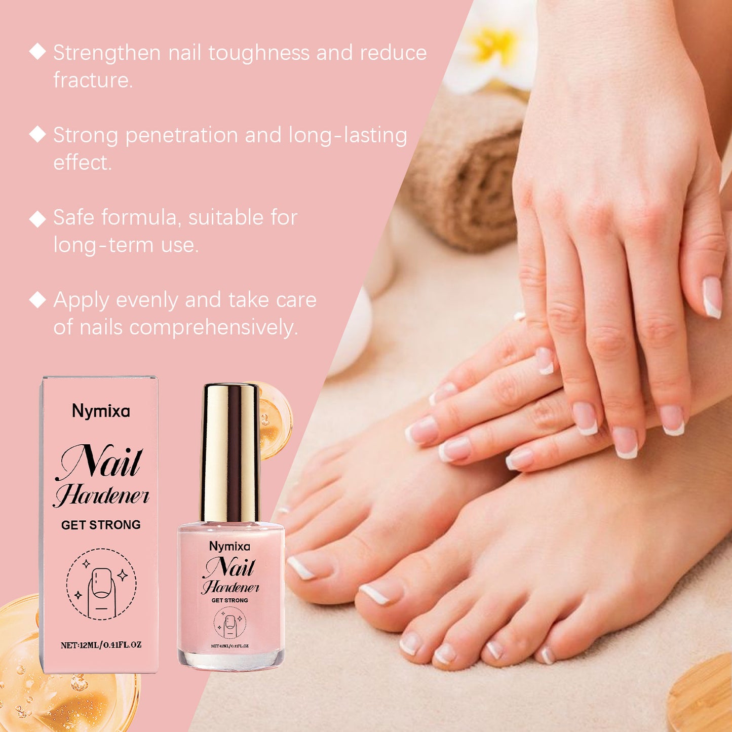 Nail Strengthener - 12ml Nail Care Treatment for Healthy Nails