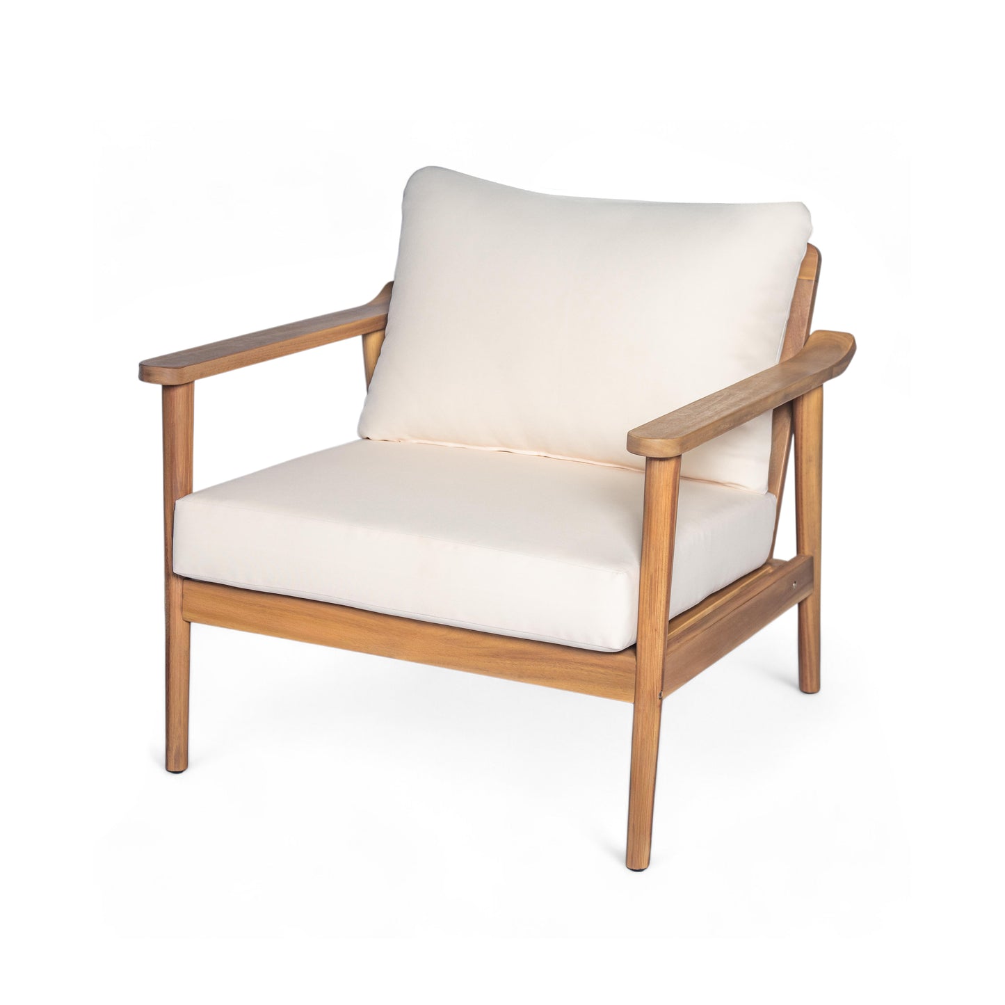 30.5 Mid-Century Modern Outdoor Lounge Chair With Cushions -Stylish