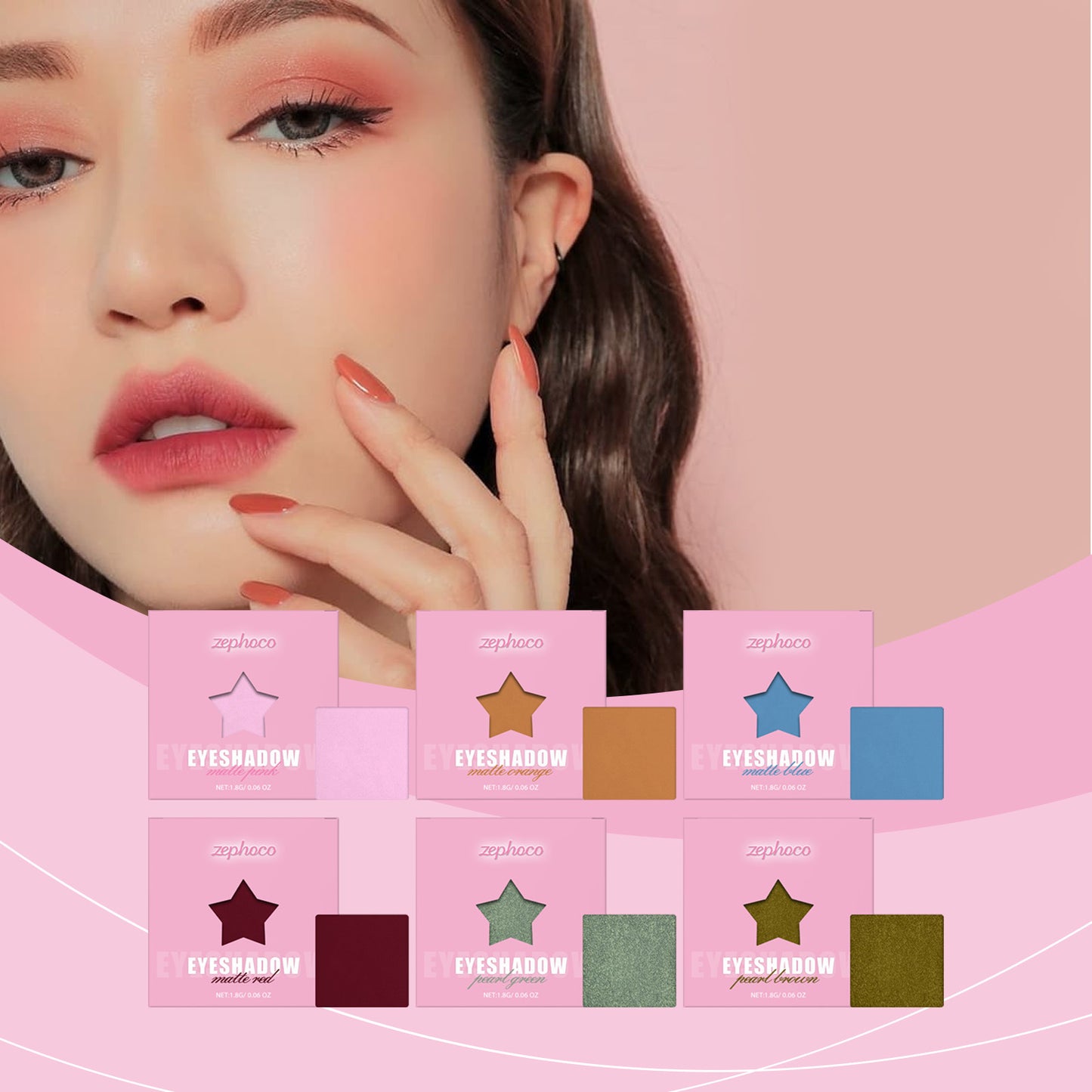 Portable Monochrome Eyeshadow Palette Long-lasting & Colorful Makeup
