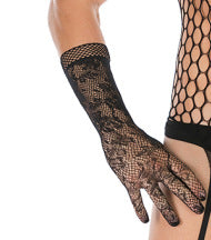 High Stretch Jacquard Lace Gloves Set for Women and Men - 2pcs