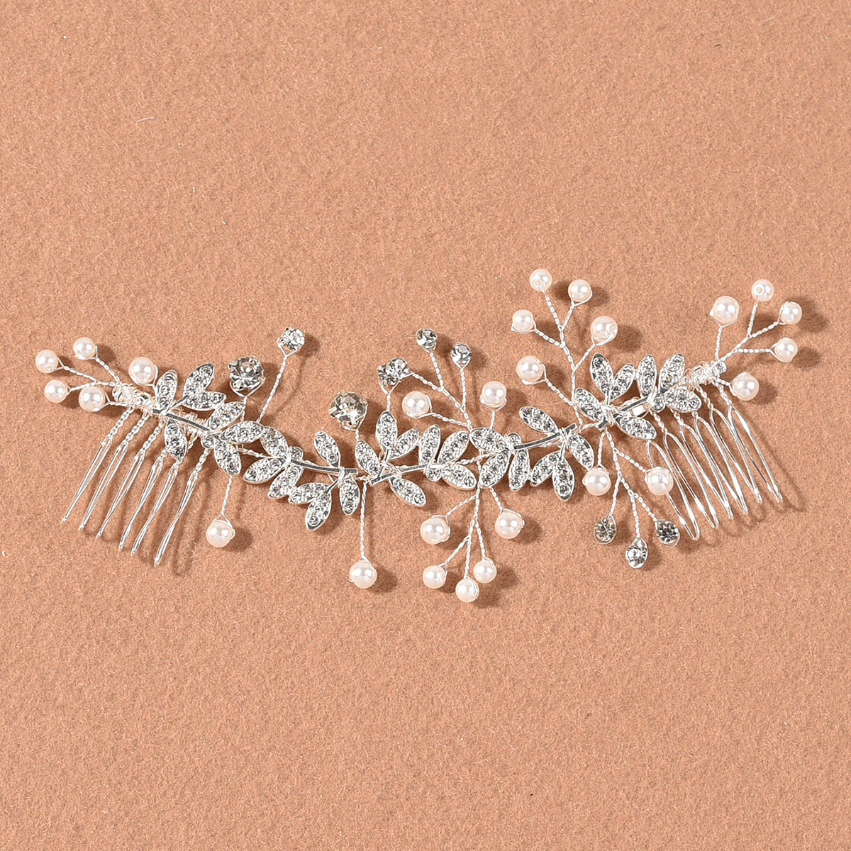 Bridal Hair Comb Flower Rhinestone Headpiece