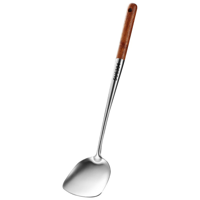 Extended Handle Rosewood Kitchenware Set - Stainless Steel Cooking Tools