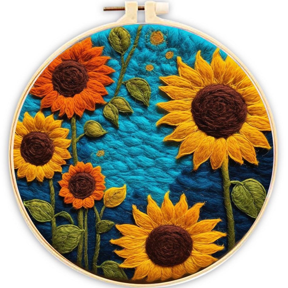 Embroidery Needle Felt Blanket Painting Kit - House Decor & Crafts