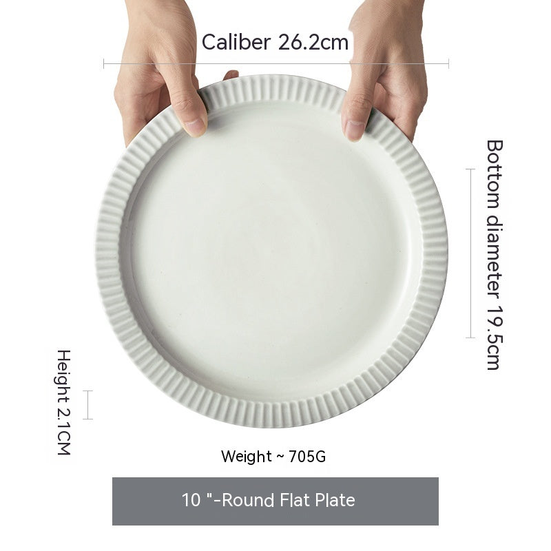 Flat Dish Set for Home Kitchen - Assorted Styles & Sizes
