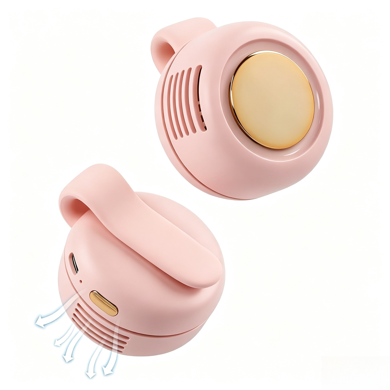 Portable Mini Bladeless Fan with Clip - 360° Adjustable, USB Rechargeable