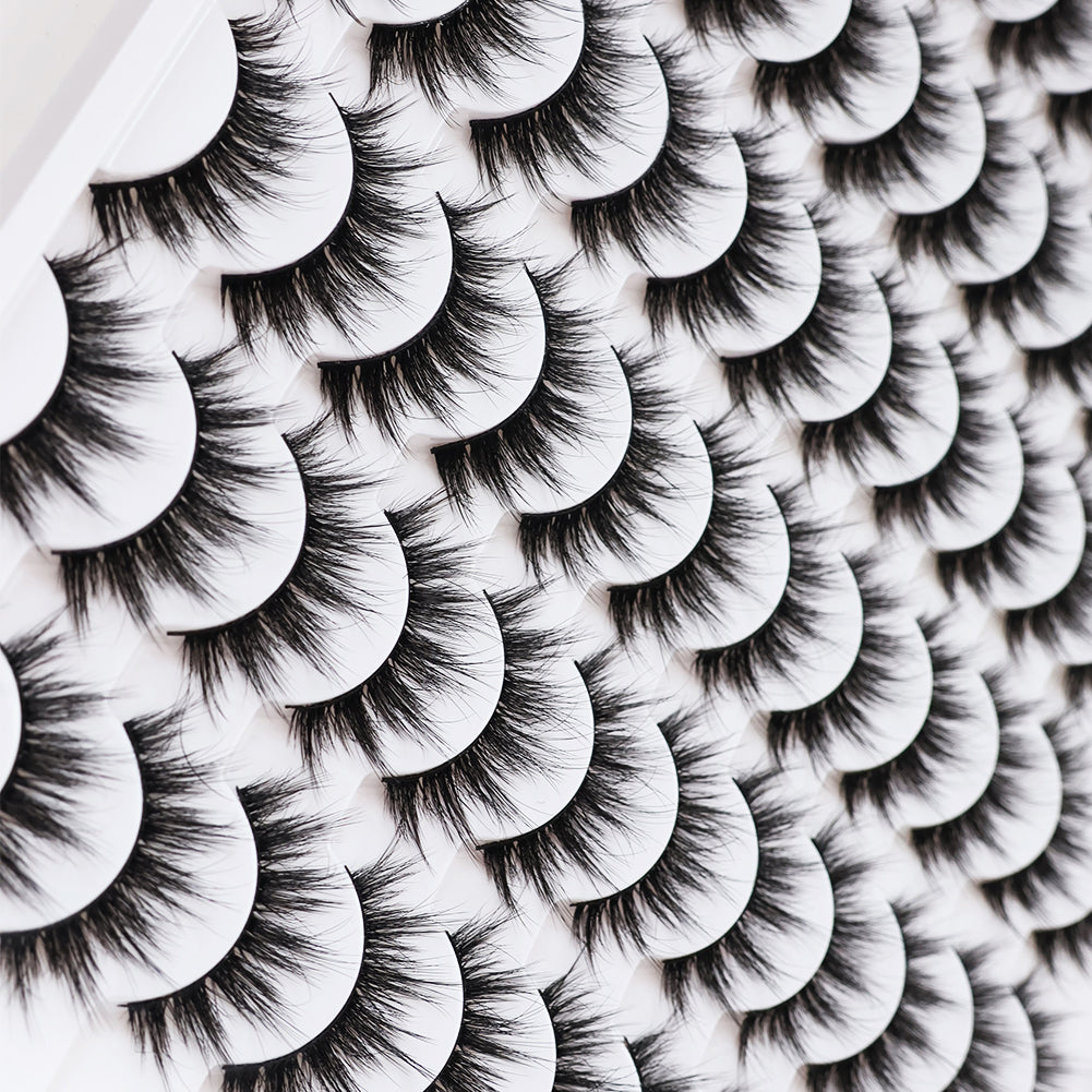 3D False Eyelashes - Multi-layered Realistic Soft Black Lashes