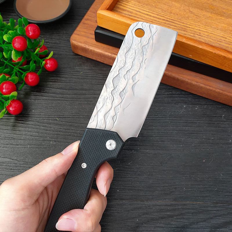 Forging Small Outdoor Kitchen Knife - Black Stainless Steel Cutting Tool