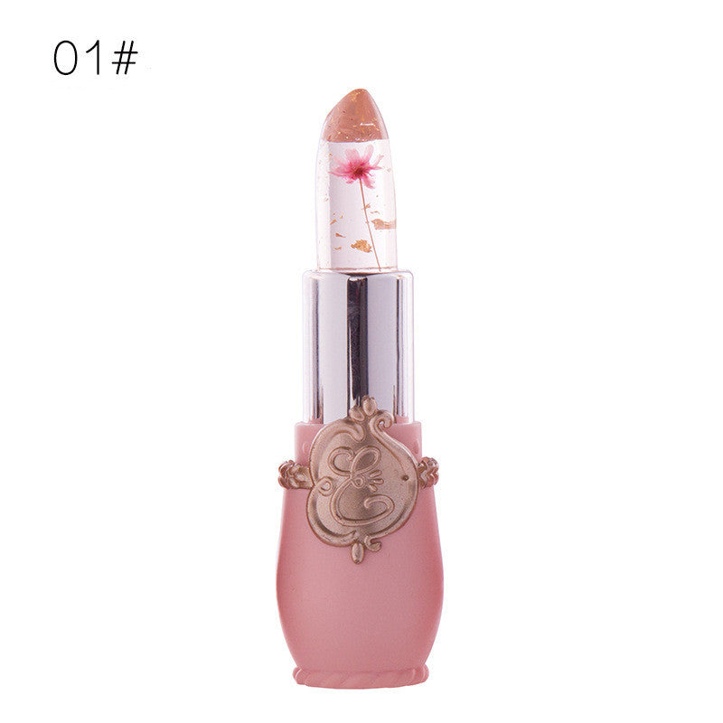 Colorful Jelly Flower Lip Gloss - Waterproof, Long-Lasting Lipstick