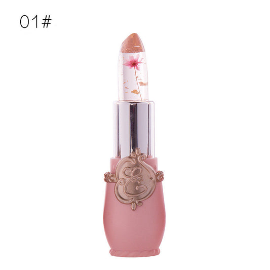 Colorful Jelly Flower Lip Gloss - Waterproof, Long-Lasting Lipstick