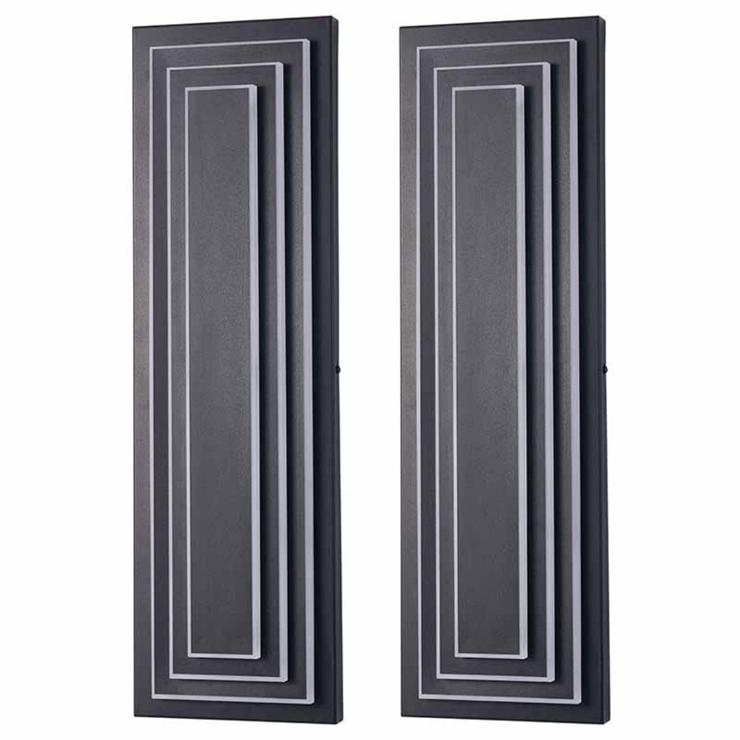 Modern Outdoor Wall Lights - 23.6 Inch LED Sconce, 2 Pack