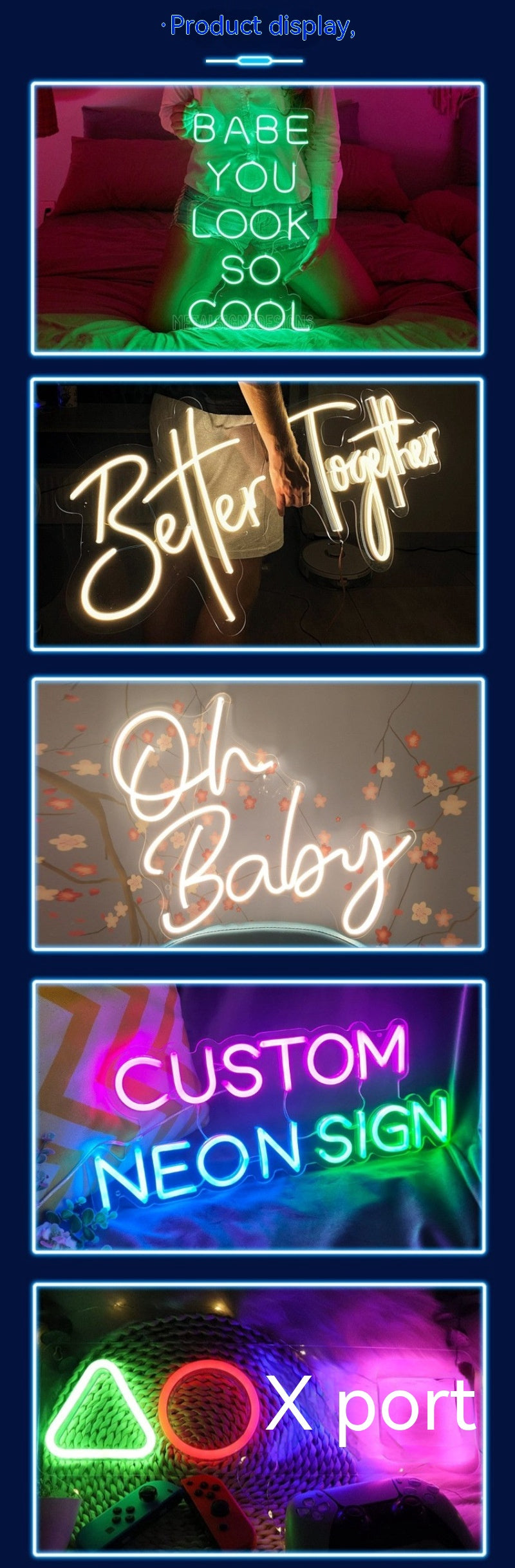 LED Neon Light Sports Bar Wall Decor - Glowing Pendant Light