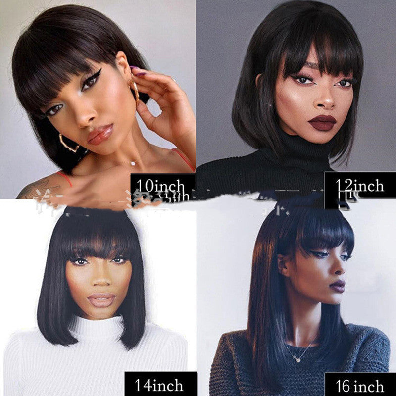 Long Straight Hair Wig with Qi Bangs - Multiple Sizes