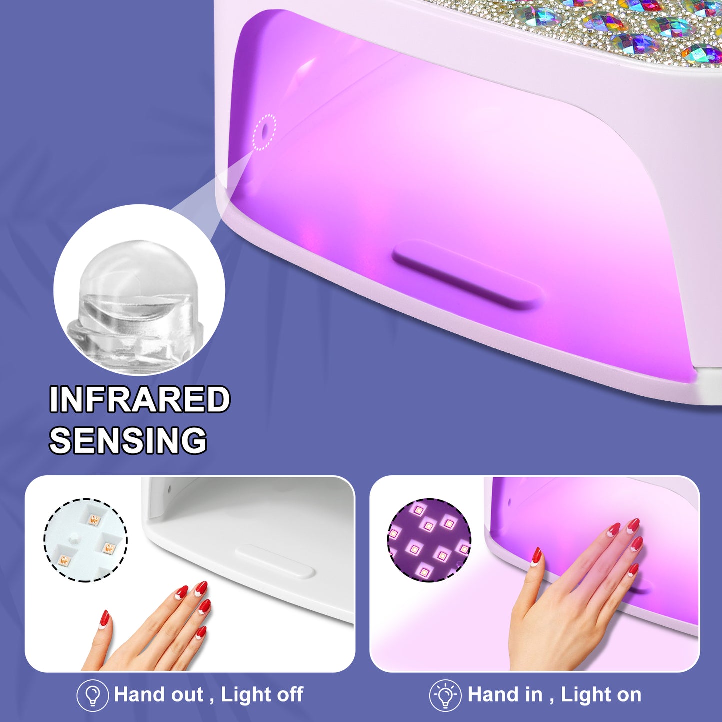 Professional Cordless UV LED Nail Lamp - Rechargeable Gel Nail Dryer