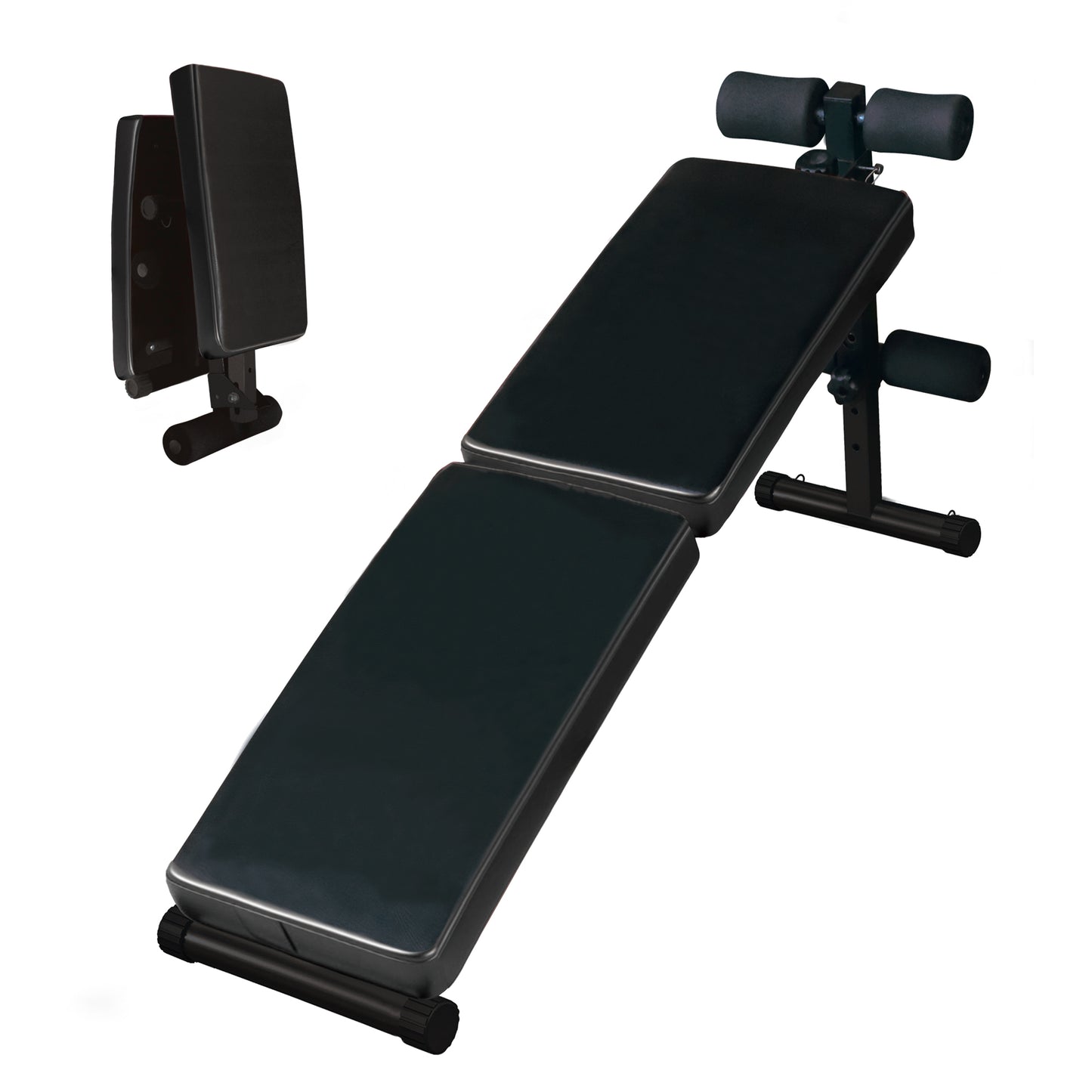 Adjustable Utility Bench for Home Gym - Black
