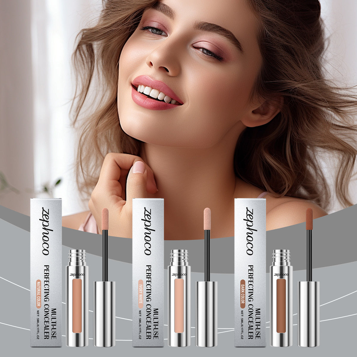 Lightweight Liquid Concealer for Brightening and Moisturizing - Multiple Colors