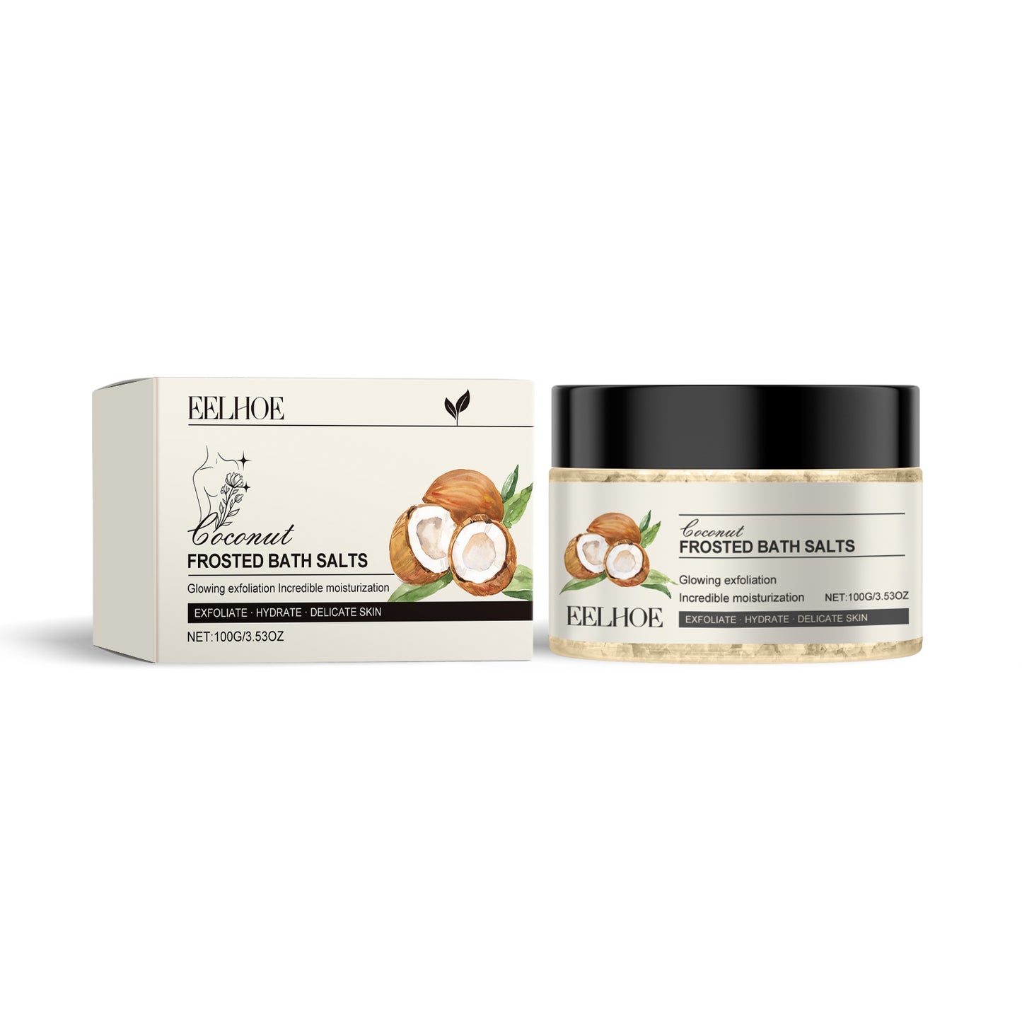 Exfoliating Sea Salt Body Scrub with Coconut Oil & Aloe Vera