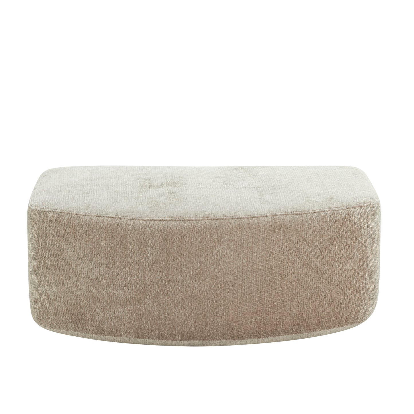 111" Modern Curved Sectional Sofa with Ottoman - Espresso