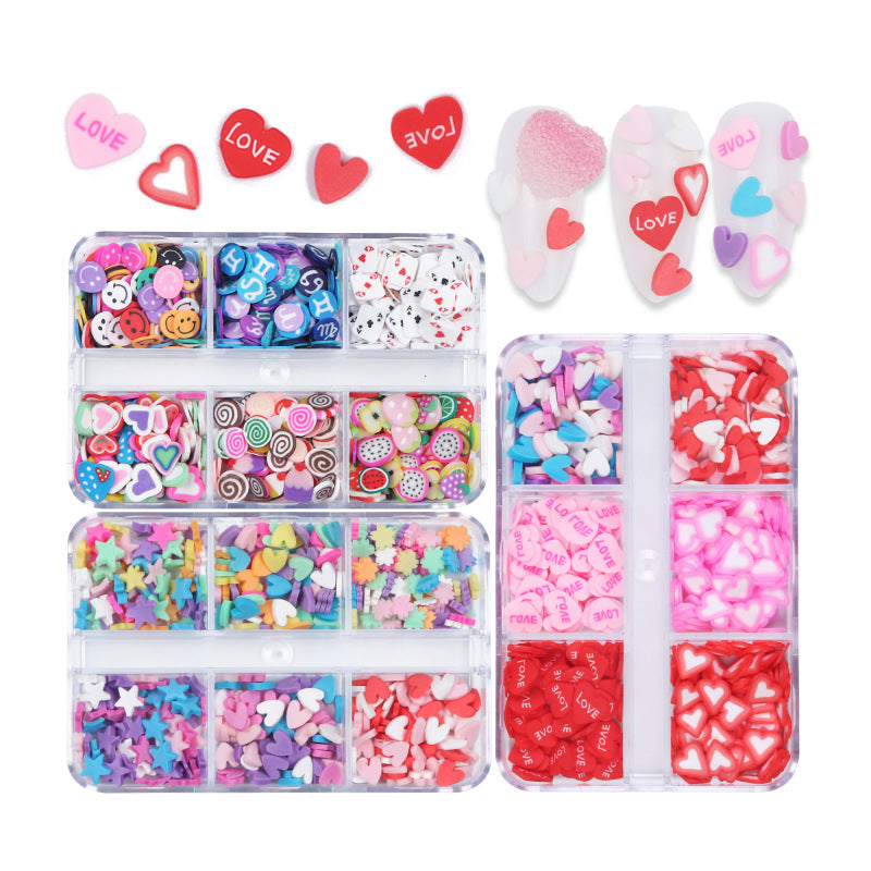 Holiday Polymer Clay Ornament Kit 6-Grid Boxed Christmas & Love Series