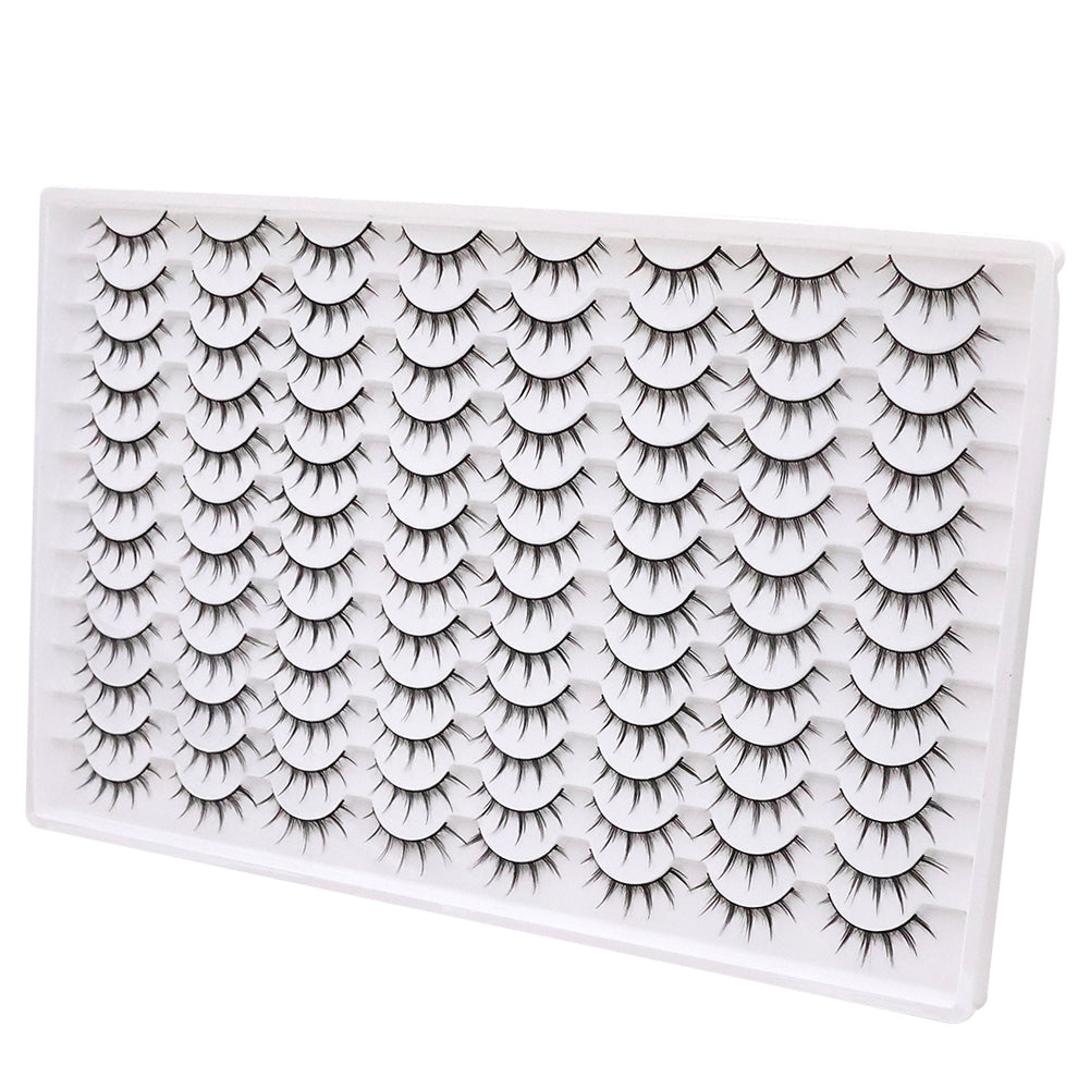 3D False Eyelashes - Multi-Layered Realistic Soft Lashes, Black
