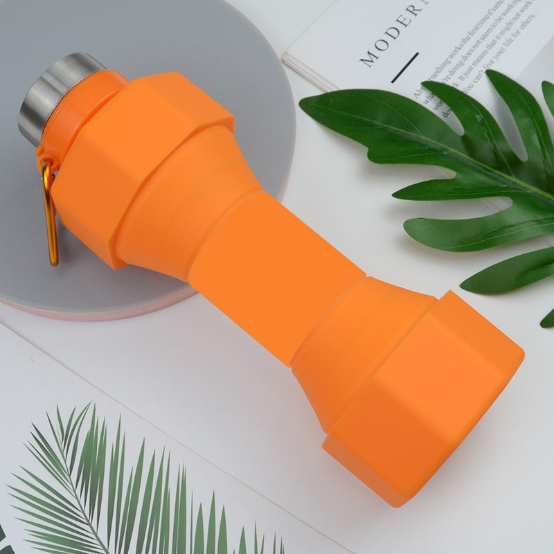 Large Capacity Foldable Dumbbell-Shaped Water Bottle, 650ml, Silicone