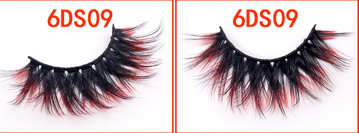 Gradient Color 6D Mink Fake Eyelashes with Variety Styles for Dramatic Eye Look
