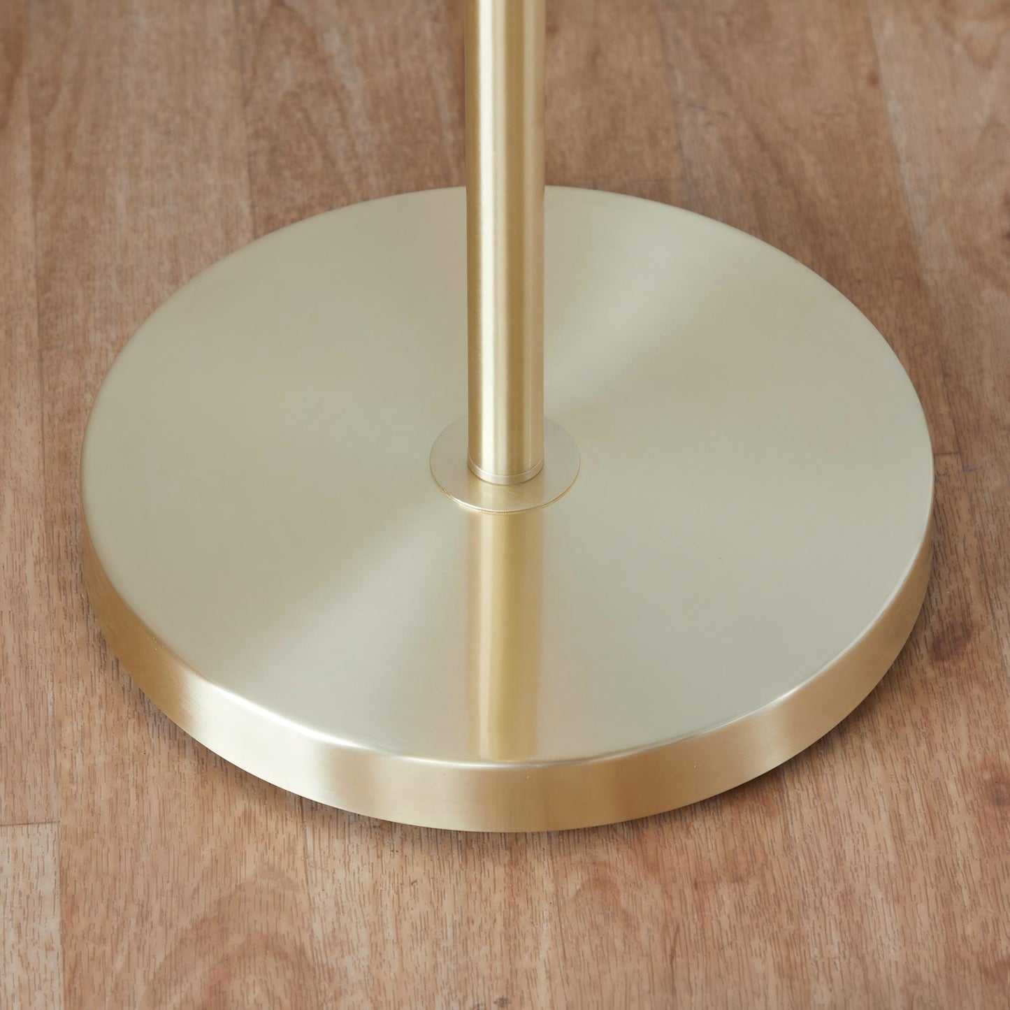 64-Inch Gold Metal Floor Lamp with Off-White Linen Shade
