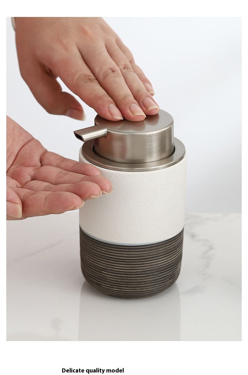 Ceramic Relief Pressed Mousse Bottles for Home & Garden Storage - White, Gray, Black