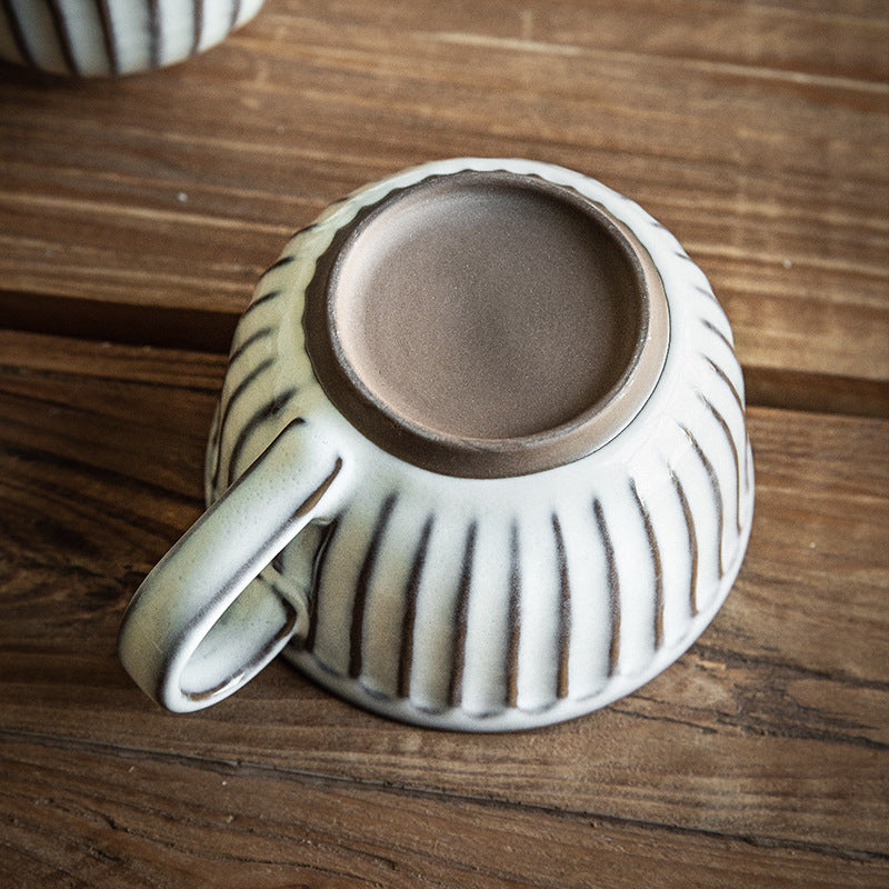 American Style Porcelain Coffee Mug - Embossed Breakfast Cup 30-400ml