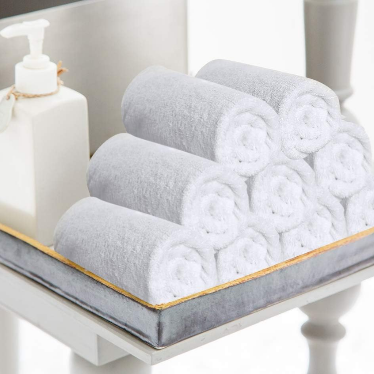 12-Pack Cotton Washcloth Set - Soft & Highly Absorbent Face Cloths