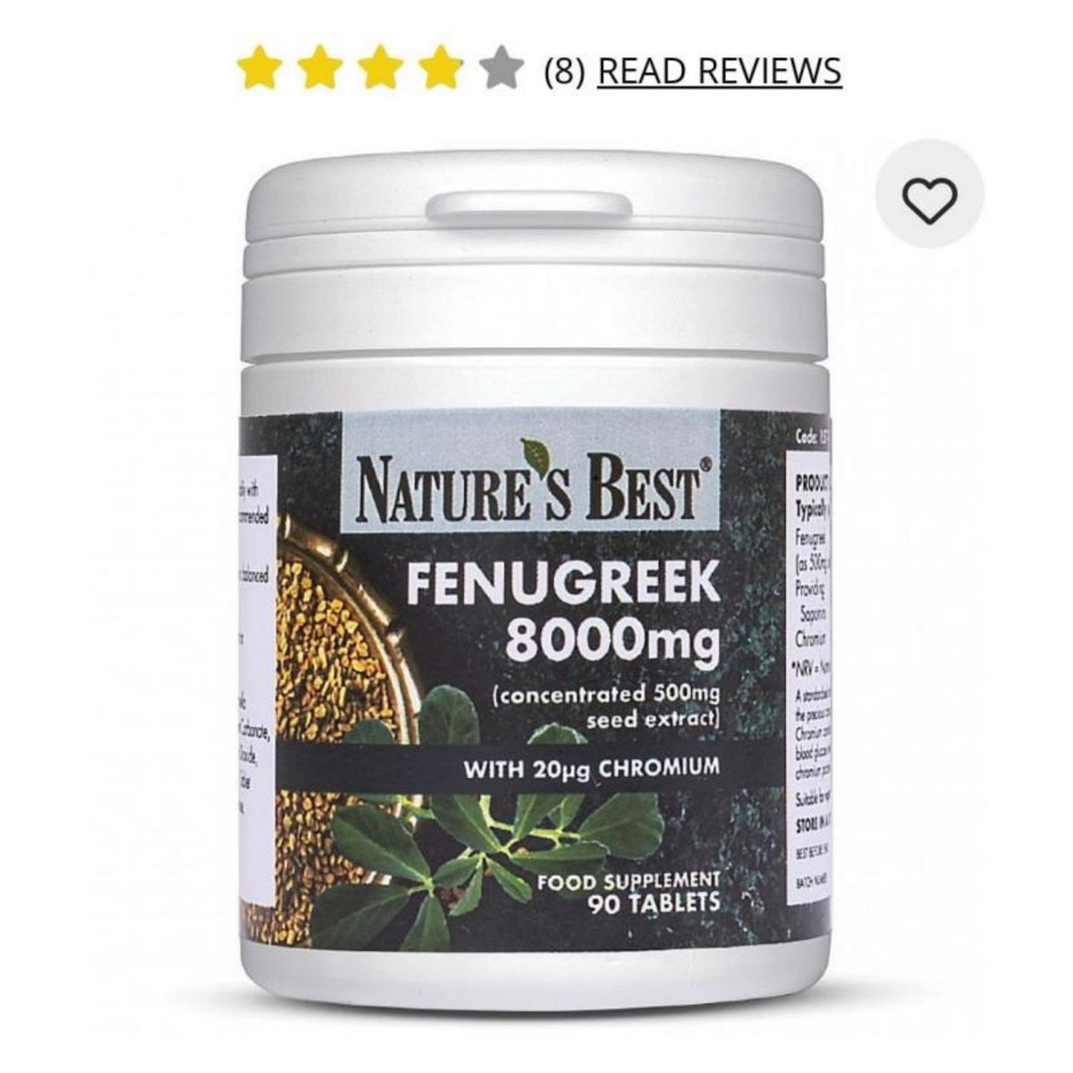 Fenugreek Powder Capsules - Multiple Sizes