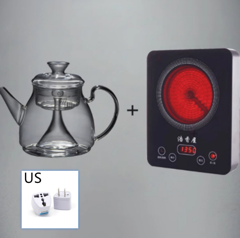 Large Capacity Glass Steam Teapot for Home Brewing - 1.5L