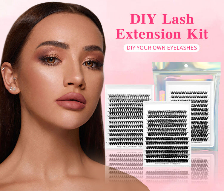 DIY Lash Extension Kit - 280pcs Individual D Curl Cluster Eyelashes