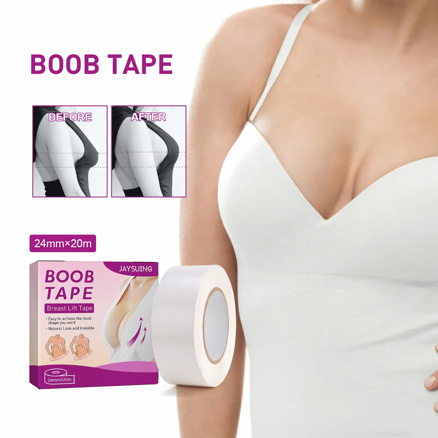 Invisible Breast Lift Tape for Natural Cleavage & Sag Prevention