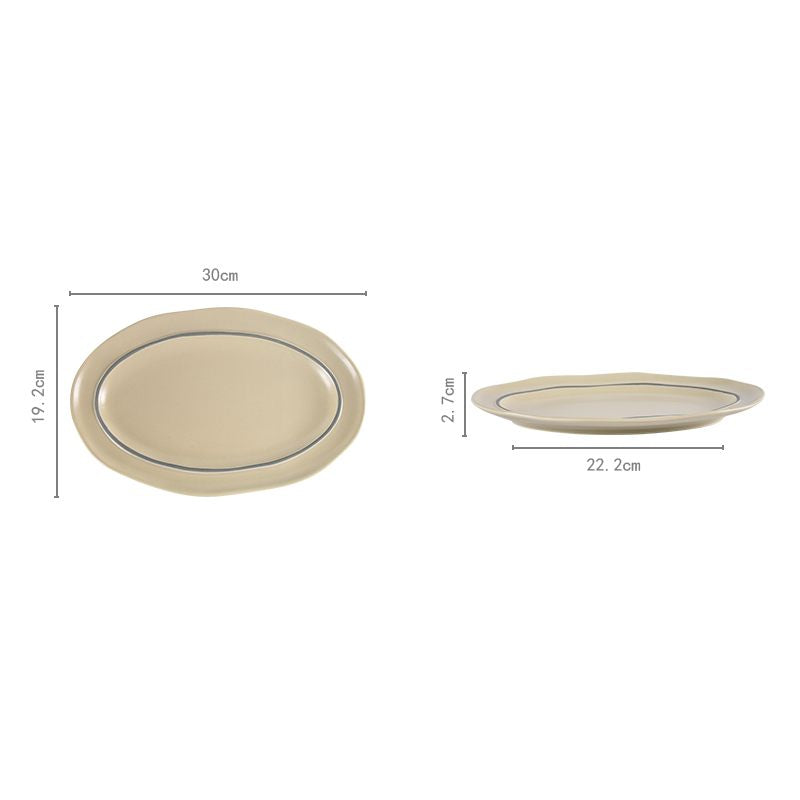 Luxury Household Tableware Set - Irregular Shape Ceramic Dinnerware