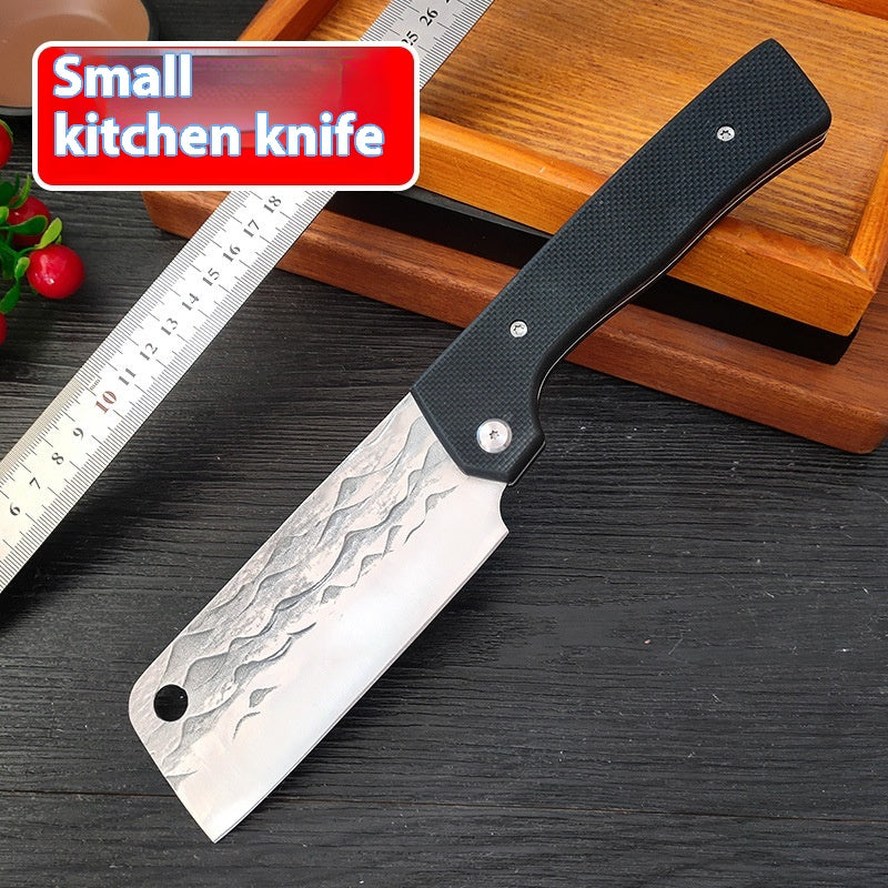 Forging Small Outdoor Kitchen Knife - Black Stainless Steel Cutting Tool