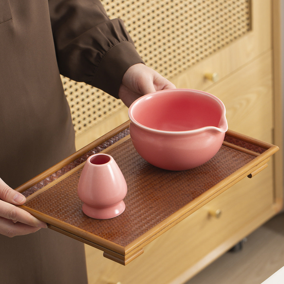 Japanese Matcha Ceramic Bowl - Traditional Tea Drinking Bowl for Kitchen