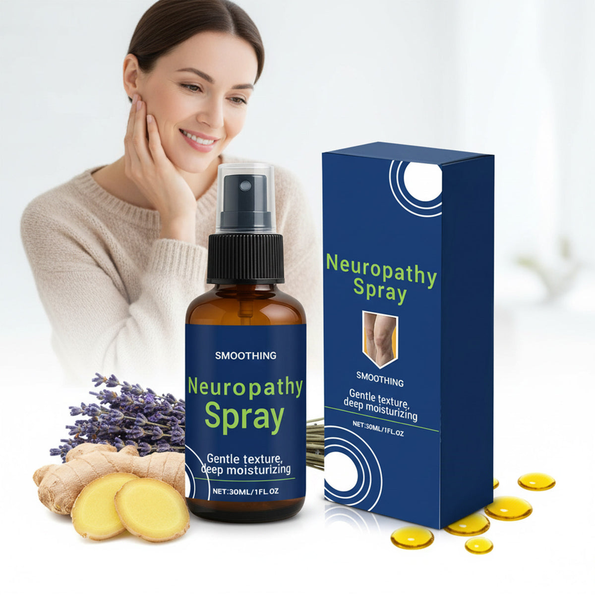 Soothing Massage Spray with Natural Oils - 30ml Relaxation Body Care