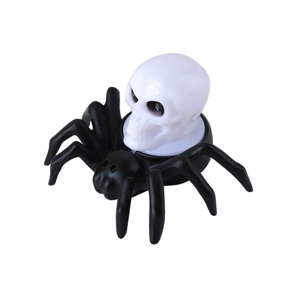 Halloween Spider Skull Night Light - Bedside Decor Lamp with Variants