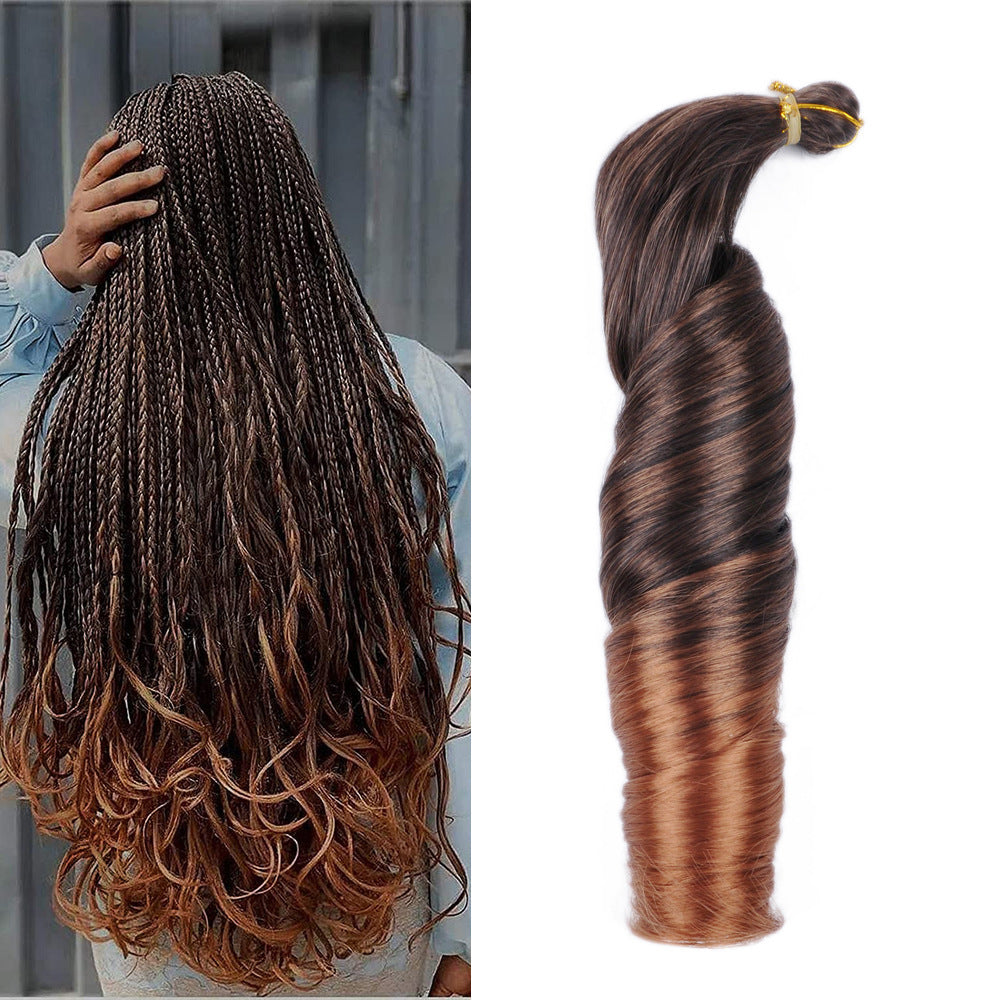 African New Loose Wave Crochet Hair Extensions Big Wave Reel Curved Handle