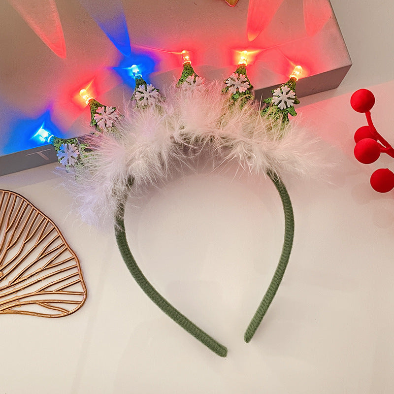 Christmas Light Headband for Women – Snowflake & Holiday Styles