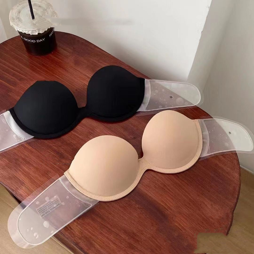 Invisible Strapless Push Up Bra - Non-Slip Chest Pads