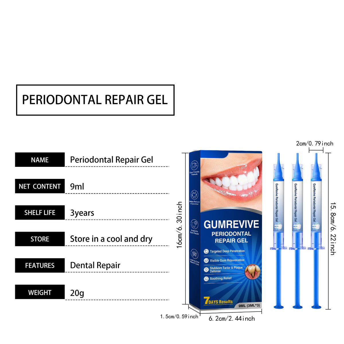 Tooth Repair Gel - Gum Care Essence 9ml (3-Pack)